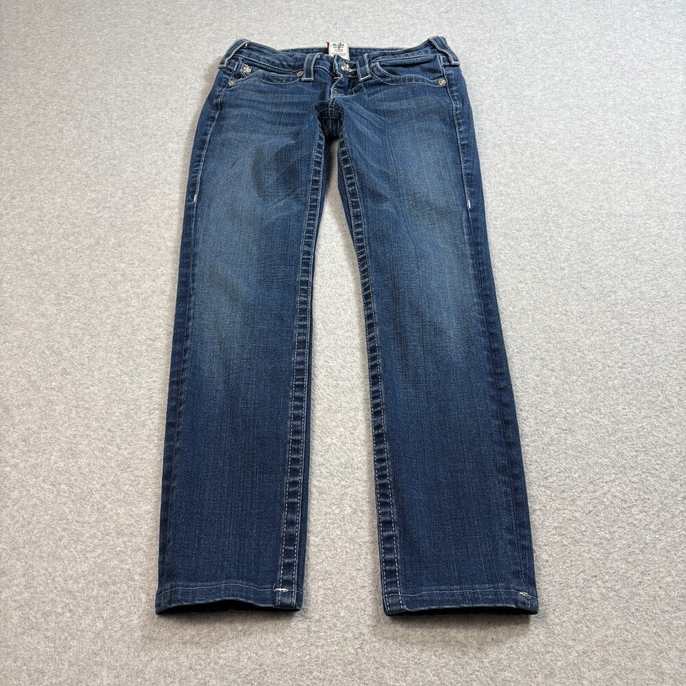 Vintage True Religion Jeans Women 27x27 Blue Relaxed Heritage Low Rise USA Y2K